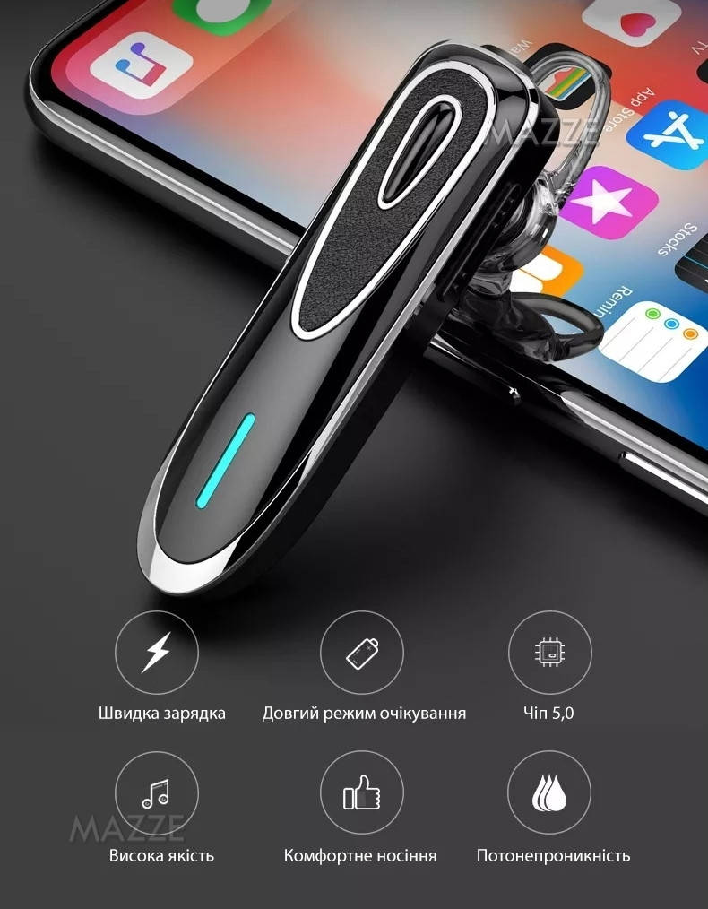 

Гарнитура Bluetooth наушник вкладыш блютуз 5.0 New Bee K1WC Black