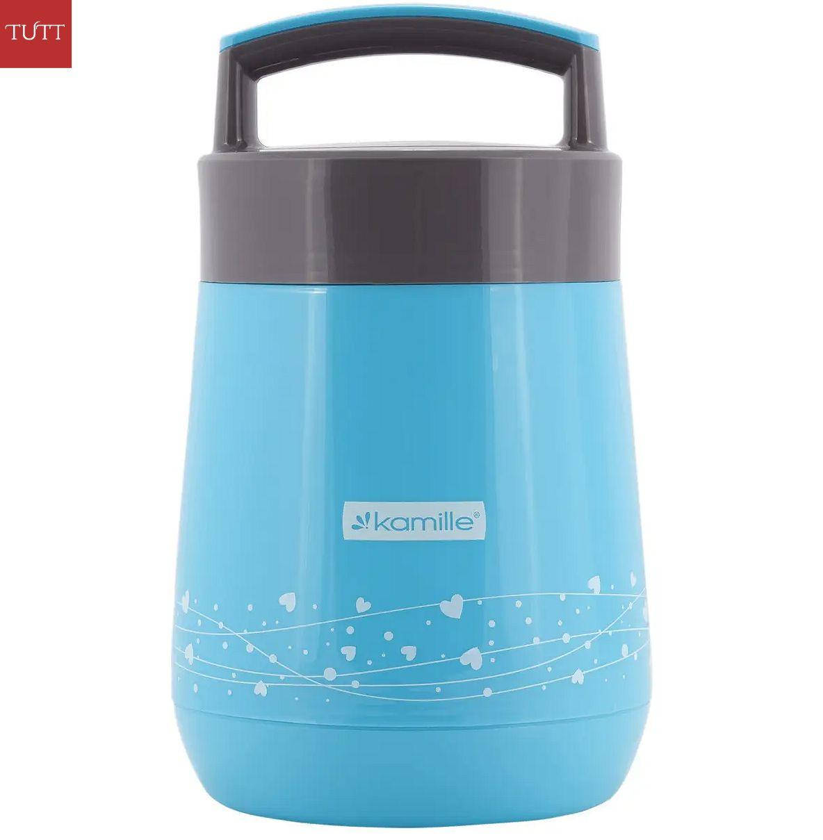 

Термос пищевой Kamille 1,4л пластиковый со стеклянной колбой синий KM-2022