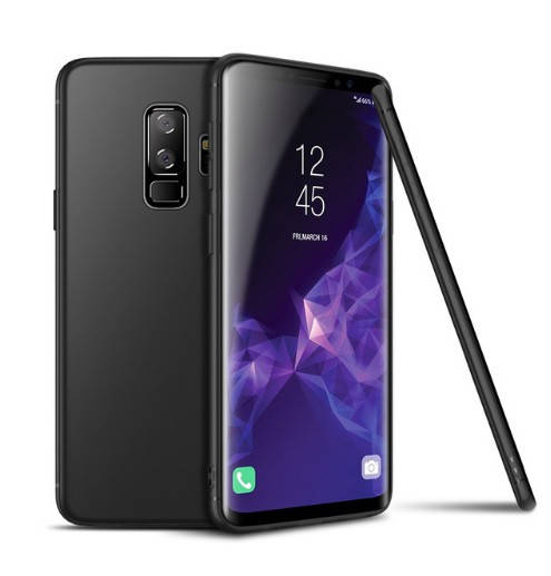 

Тонкий матовый чехол для Samsung Galaxy S9+ S9 Plus черный силиконовый
