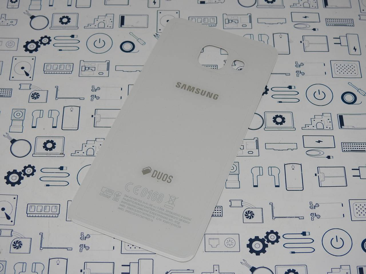 

Задняя крышка Samsung A310F Galaxy A3 (2016) белая Сервисный оригинал с разборки, Белый