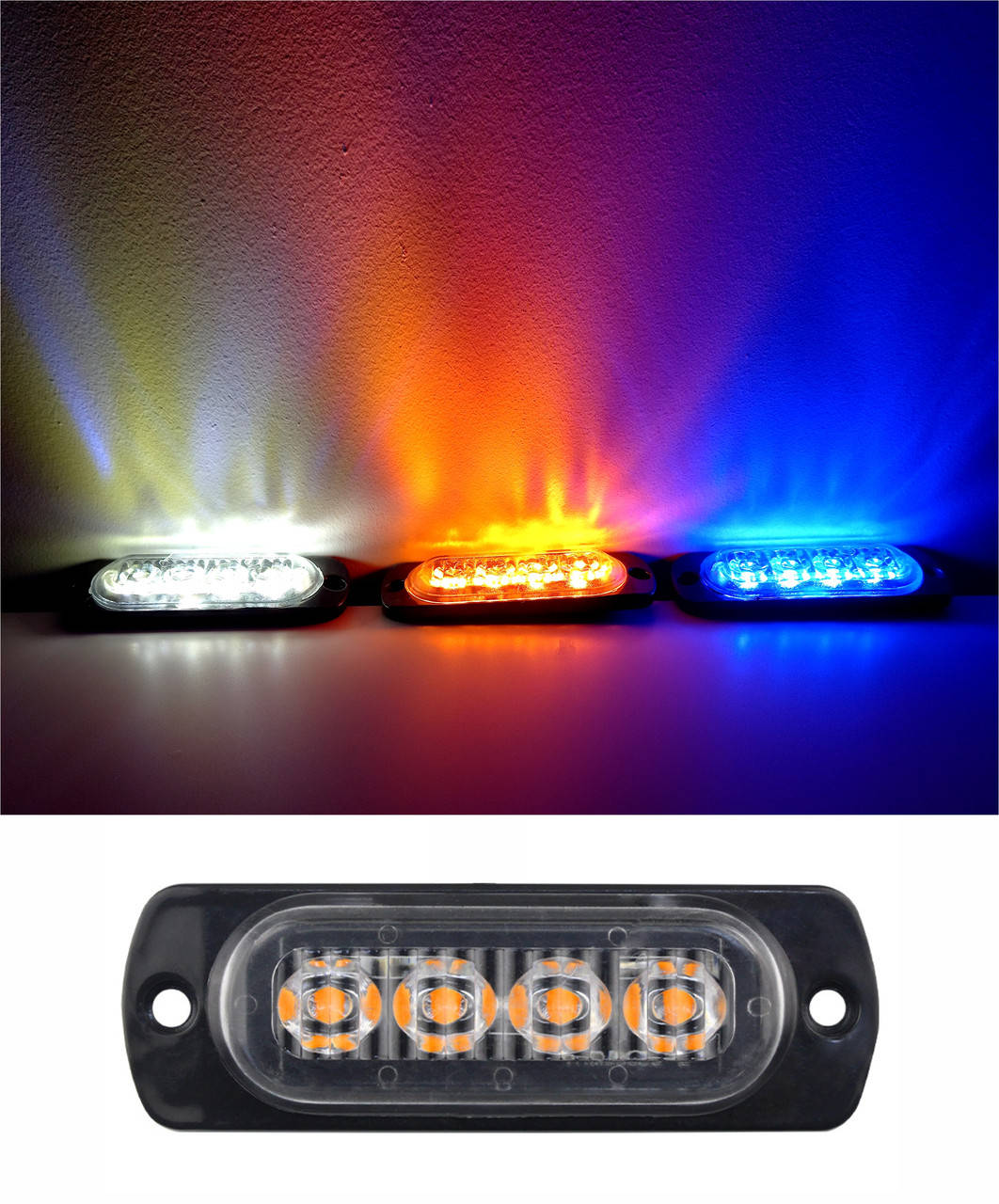 

Проблесковый маячок, Стробоскоп MINI 4 LED