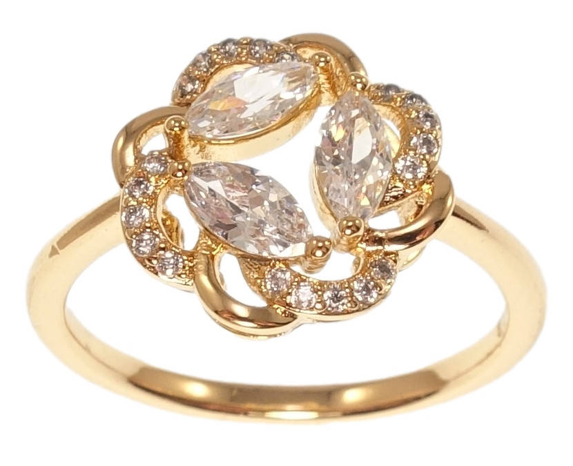 

Кольцо Xuping Позолота 18K "Фантазийный цветок" р.16,17,18,18.5