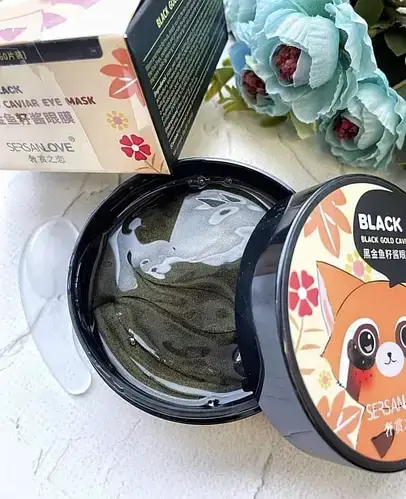 

Гідрогелеві патчі під очі SERSANLOVE Black Gold Caviar Eye Mask з золотом і єкстрактом чорної ікри 60 шт