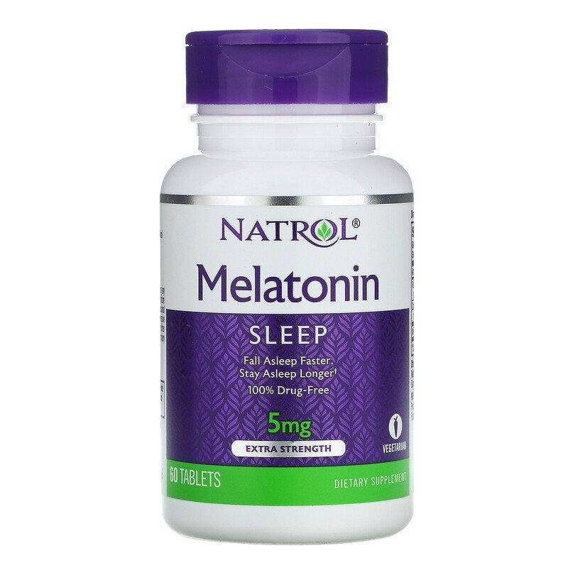 

Мелатонин 5 мг, Natrol, 60 таблеток (NTL-04462)