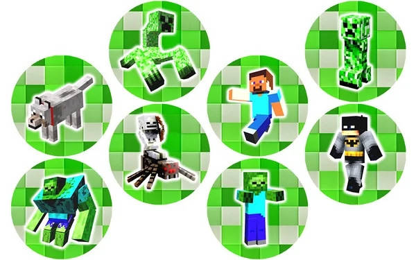

Наклейка " Майнкрафт (Minecraft ) " в ассортименте , 45 мм.