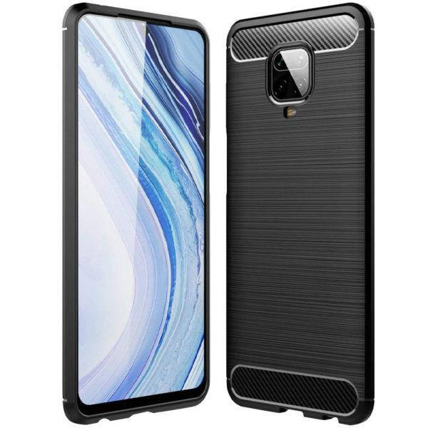 

Чехол для Xiaomi Redmi Note 9 Pro противоударный плотный карбоновый чехол на сяоми редми нот 9 про черный PLS