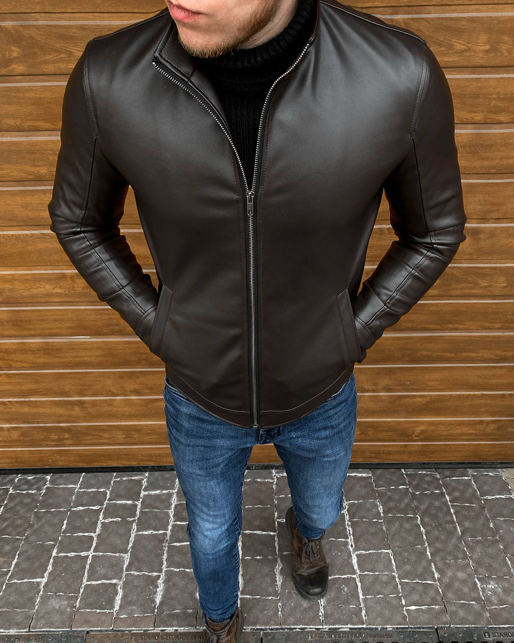 

Куртка мужская кожаная Webster весенняя осенняя черная | Кожанка мужская демисезонная ЛЮКС качества