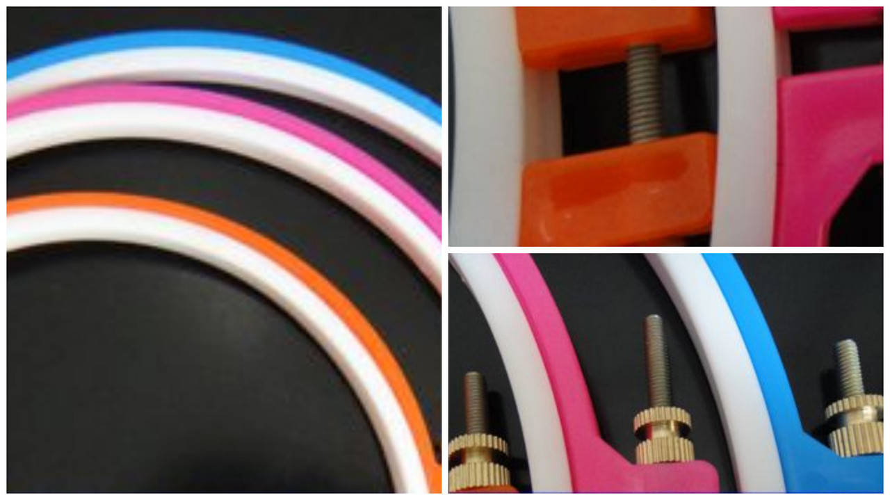 

Пяльцы круглые пластиковые, с внутренним заломом, диаметр 16,5см