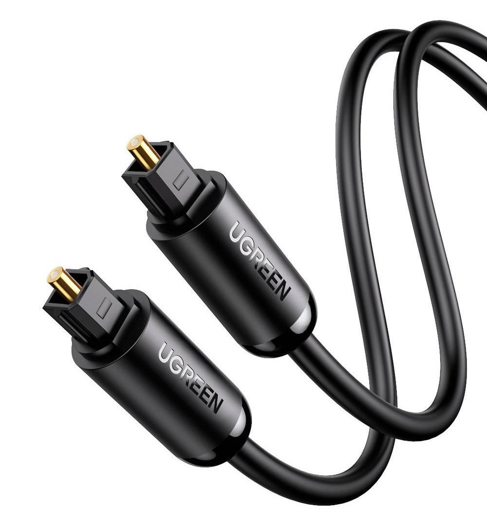 

Кабель аудио Ugreen Toslink оптический 4 mm 3М Black (AV122), Черный