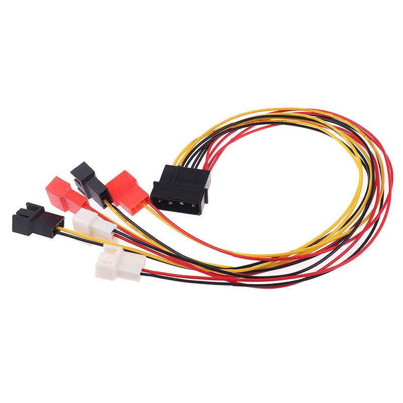 

Кабель переходник питания Molex to 6x4pin FAN, 5V 7V 12V (подключение корпусного вентилятора)