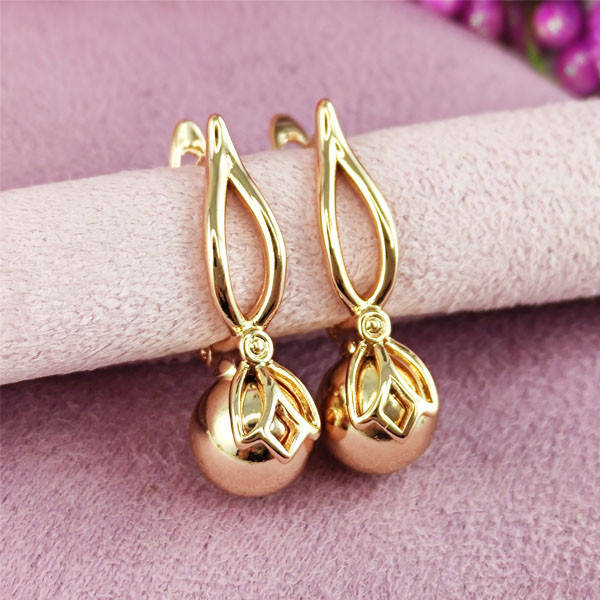 

Серьги Xuping Зои медицинское золото позолота 18К английский замок А/В 1-1533