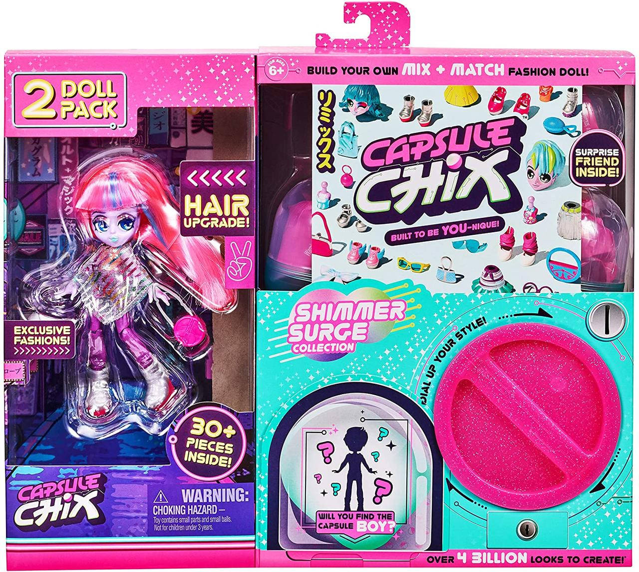 

Игровой набор из 2 кукол Капсул Чикс Мерцающий всплеск Capsule Chix Shimmer Surge