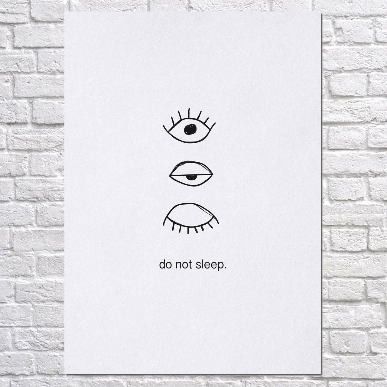 

Постер Мотивационный плакат "Do not sleep". Размер 60x42см (A2). Глянцевая бумага