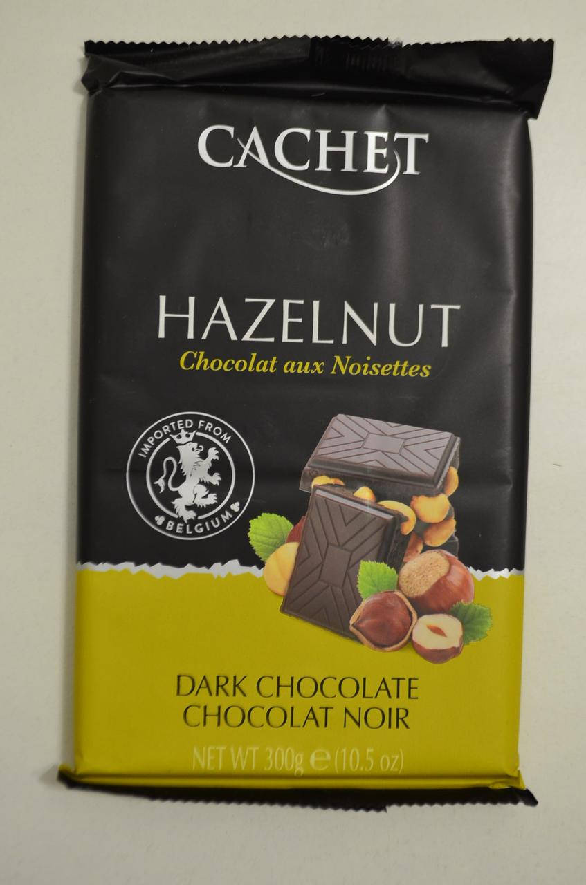 

Шоколад черный 54% Cachet с фундуком, 300г