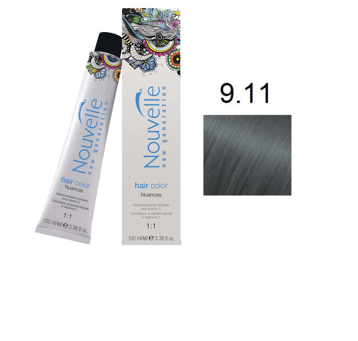 

Краска для волос Nouvelle Hair Color 9.11 насыщенный очень светлый блонд 100 мл