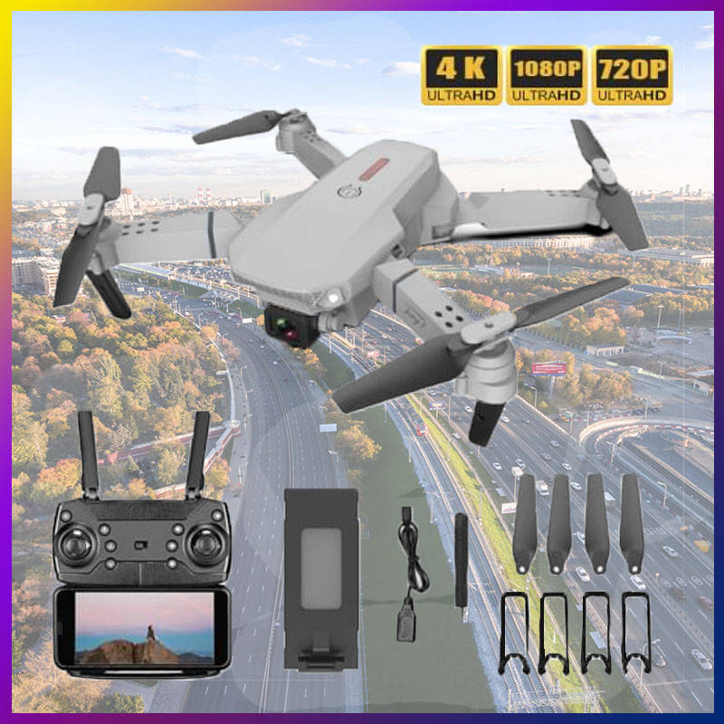 

Квадрокоптер E88 дрон с fpv камерой, детский радиоуправляемый, складной большой дрон для новичков (дрона)