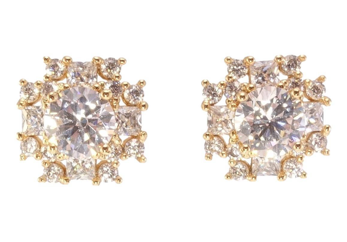 

Серьги Xuping Позолота 18K гвоздики (пусеты) "Чарующий блеск кристаллов"