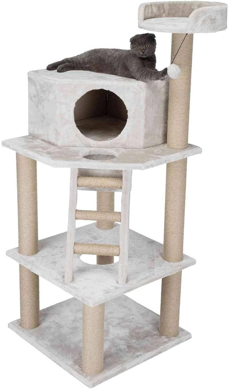 

Trixie Marlena Scratching Post Когтеточка игровой комплекс для кошек «Marlena» (светло-серая) 151 см