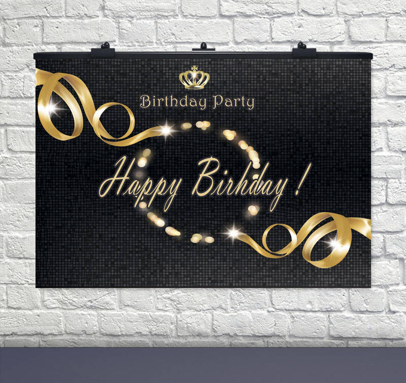 

Плакат для праздника "Happy Birthday Black" 75 СМ Х 120 СМ