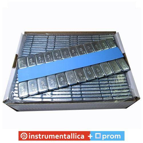 

Груз самоклеящийся низкий 12 х 5 г металл голубая лента