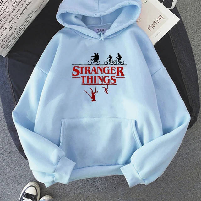 

Худи Stranger Things толстовка голубая, Розовый