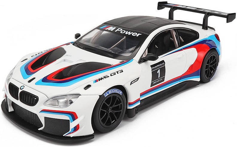 

Машинка Металлическая BMW M6 GT3, Белый