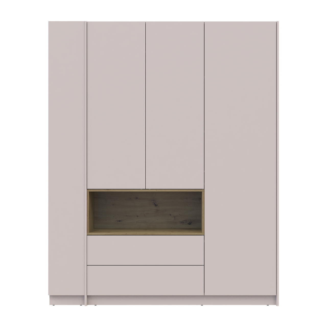 Шафа для одягу з нішею та етажеркою Doros Дейл Кашемір/Дуб Артізан 3 ДСП 178х52х220 (44900338) 8