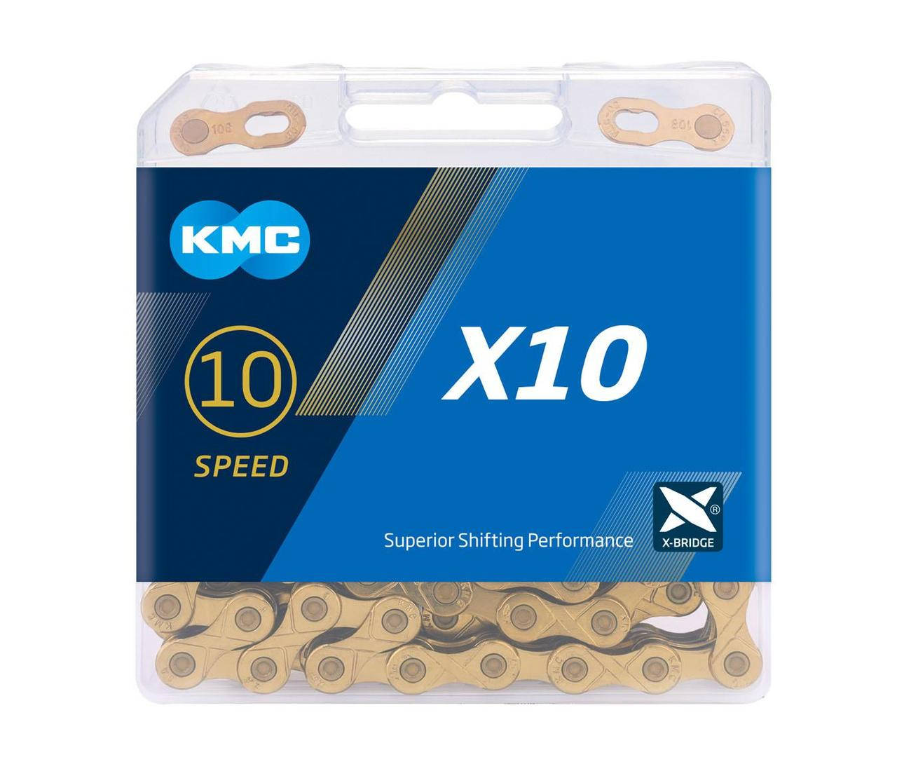

Цепь KMC X10 GOLD 1/2 "x 11/128" 116 звеньев 5.88мм