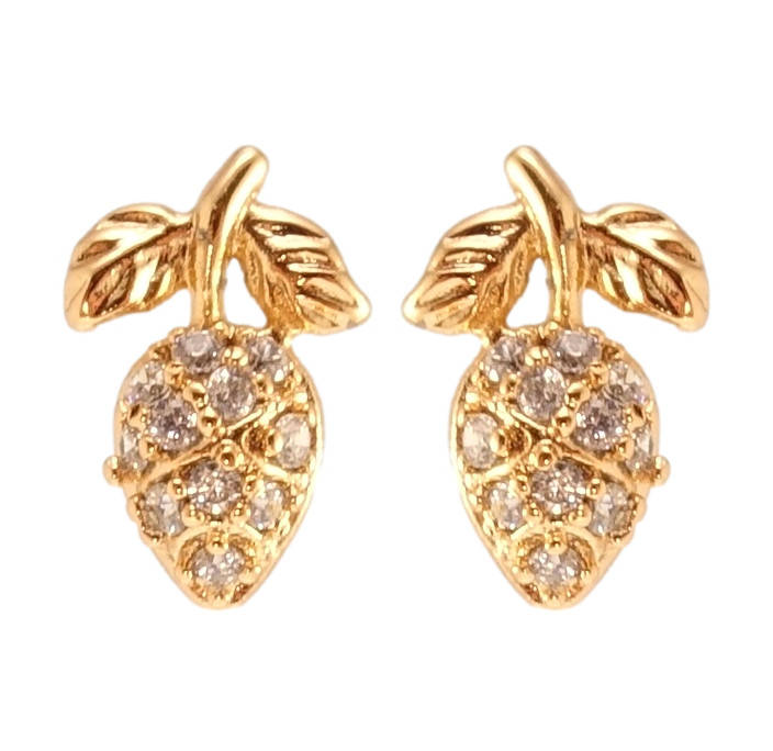 

Серьги детские Xuping Позолота 18K гвоздики (пусеты) "Ягодки инкрустация цирконием"