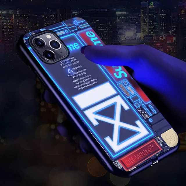 

Led чехол для iPhone X/XS/XS max/XR/11/11pro/11pro max/12/12pro светящийся со светодиодной подсветкой iPhone