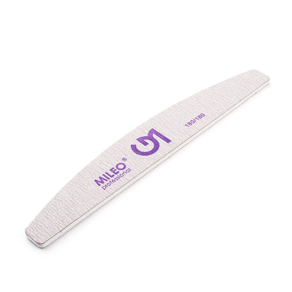 

Пилка для ногтей MILEO 180/180 полукруг серая.