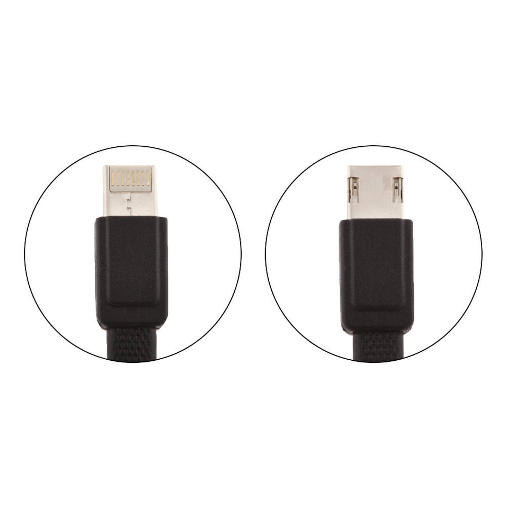 

Кабель Lightning-microUSB 1 м WK WDC-009-Black, Черный