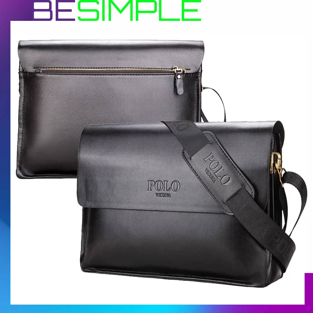 

Мужская сумка через плечо Polo Videng A4 (24х21х7 см) / Мужские сумки и барсетки, Черный