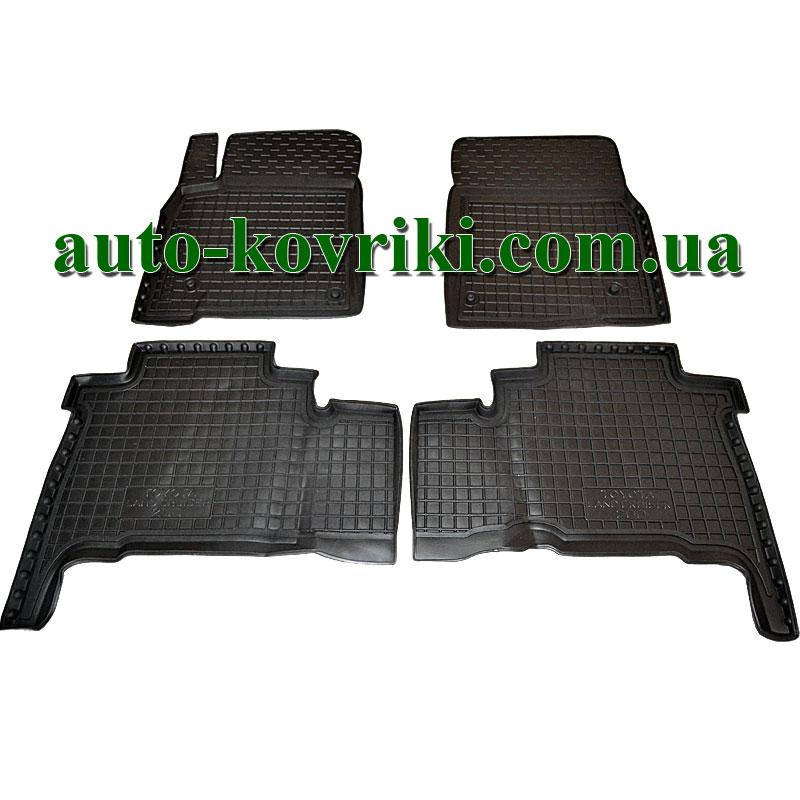 

Резиновые коврики в салон Toyota Land Cruiser 200 2007-2011 (Avto-Gumm), Черный