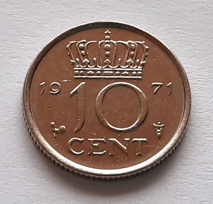 

Нидерланды 10 центов 1971
