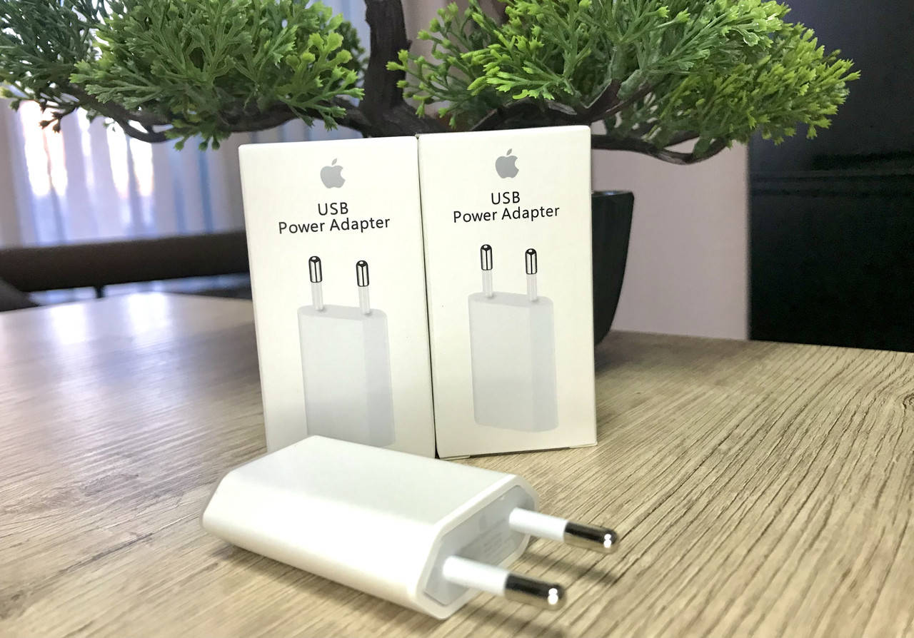 

Сетевой адаптер, Блочок, Кубик к айфону Apple Power Adapter iPhone 5W 1A, Белый