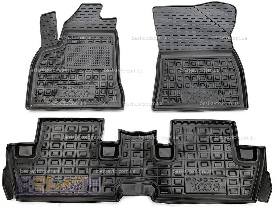 

Коврики в авто Peugeot 3008 2010-2016 AvtoGumm, Черный