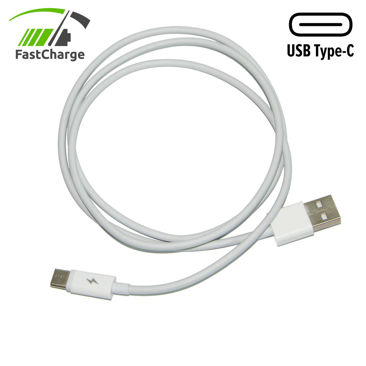 

Шнур тайп сі Fast Charge 100 см білий, кабель швидкого заряджання Type C | кабель type c, Белый