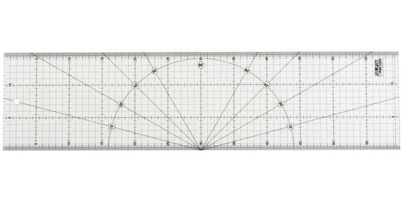 

Линейка метрическая разметочная. OLFA MQR-15x60