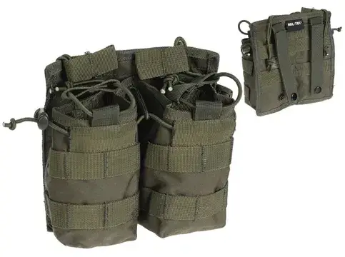 

Подвійна сумка для магазинів 7,62 AK M14 MOLLE - Oliv