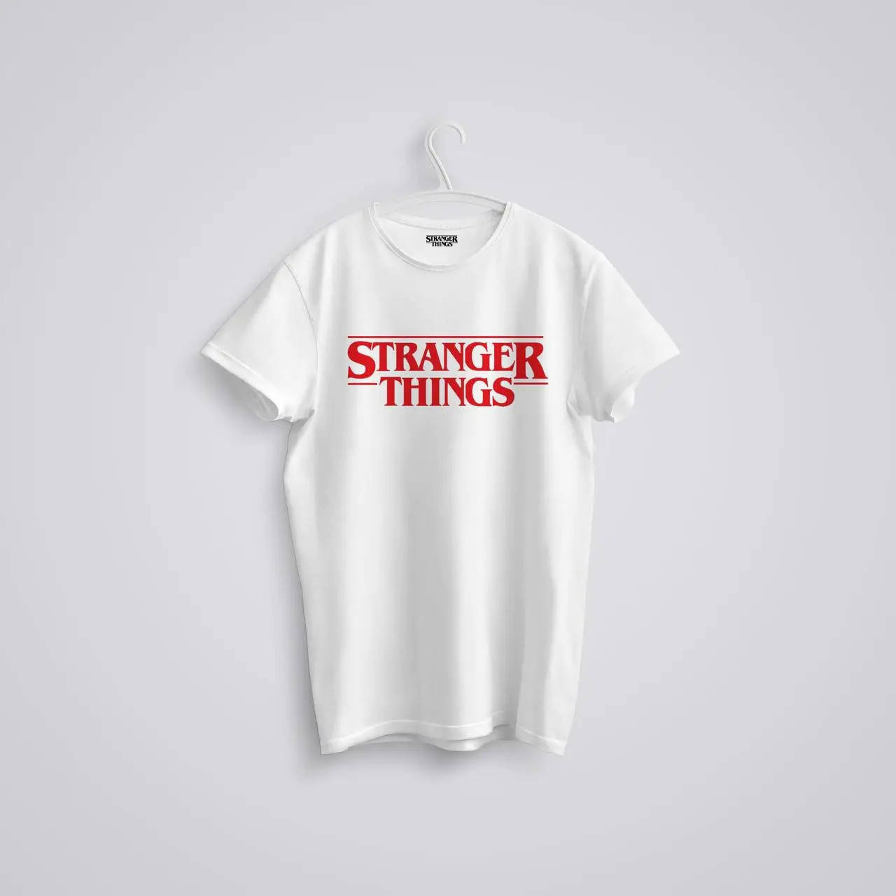 

Белая футболка Stranger Things Logo футболки Очень Странные Дела унисекс
