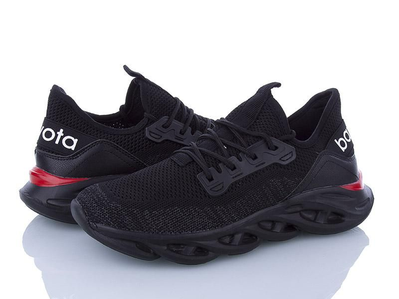 

Стильные кроссовки Bayota мужские текстильные черные на пене, Черный