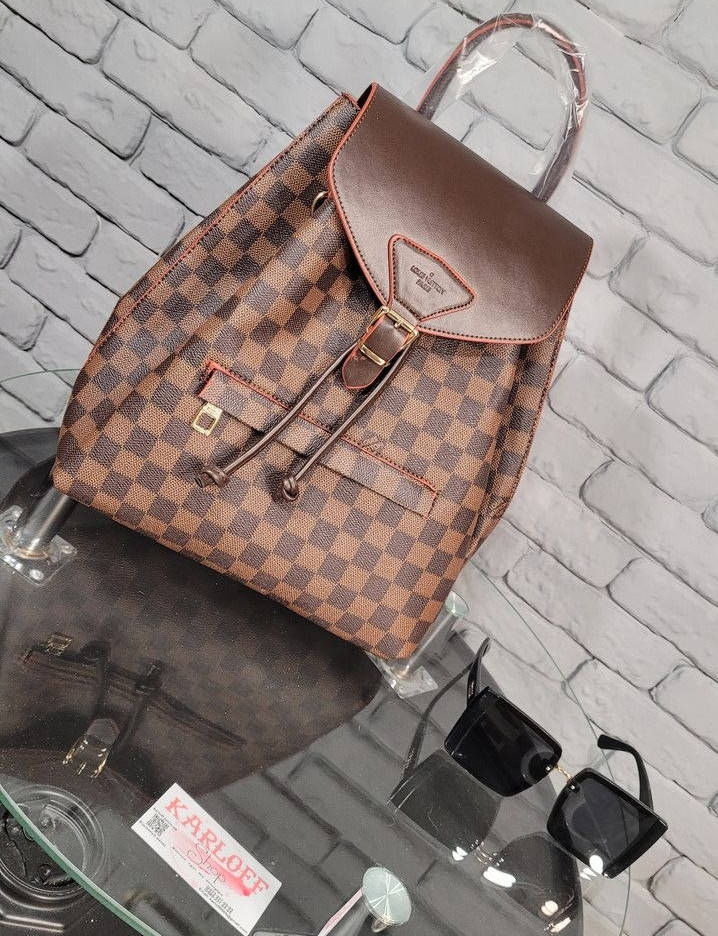 

Женский Рюкзак Louis Vuitton луи виттон коричневый кожа