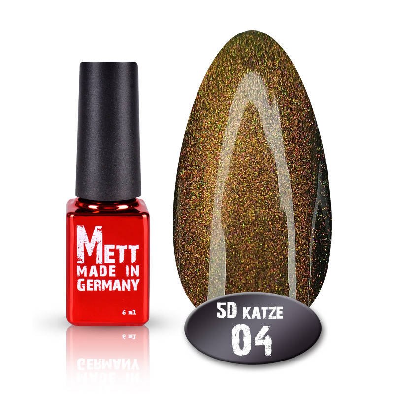 

Гель-лак Mett кошачий глаз Katze 5D, №04 черно-коричневый 7 мл