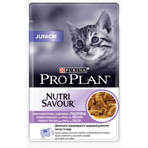 

Purina Pro Plan Junior паучи кусочки в соусе для котят с индейкой 85гр