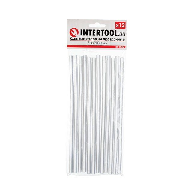 

Клеевые стержни для пистолета Intertool 7.4мм*200мм прозрачные 12шт RT-1030