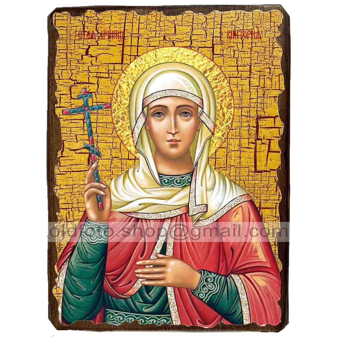

Икона Виктория Римская Святая Мученица ,икона на дереве 130х170 мм