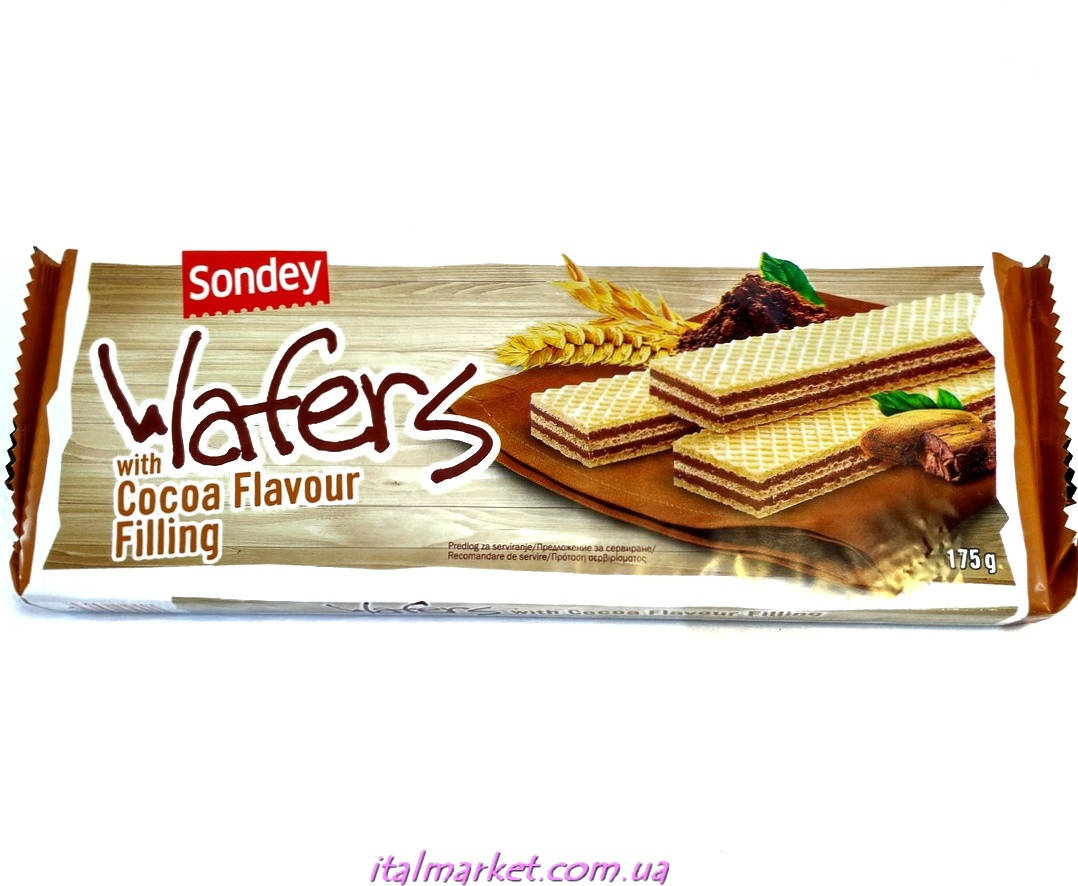 

Вафлі з какао Wafer con crema al Cacao 175г