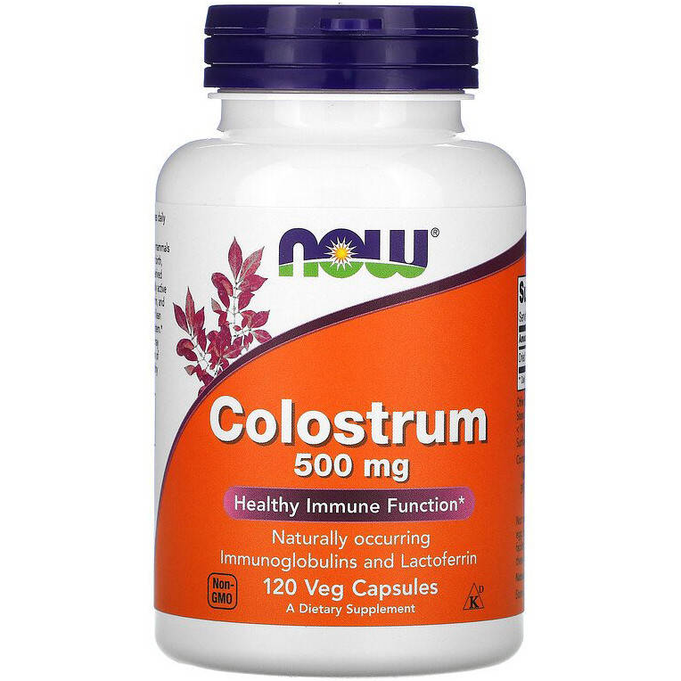 

Молозиво NOW Foods "Colostrum" для поддержки иммунитета, 500 мг (120 капсул)