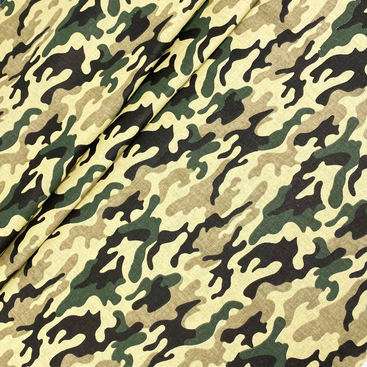 

Польская хлопковая ткань "Камуфляж песочно-черный", Разные цвета